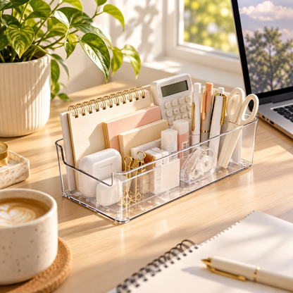 Medium Clear Rectangular Storage Organizer