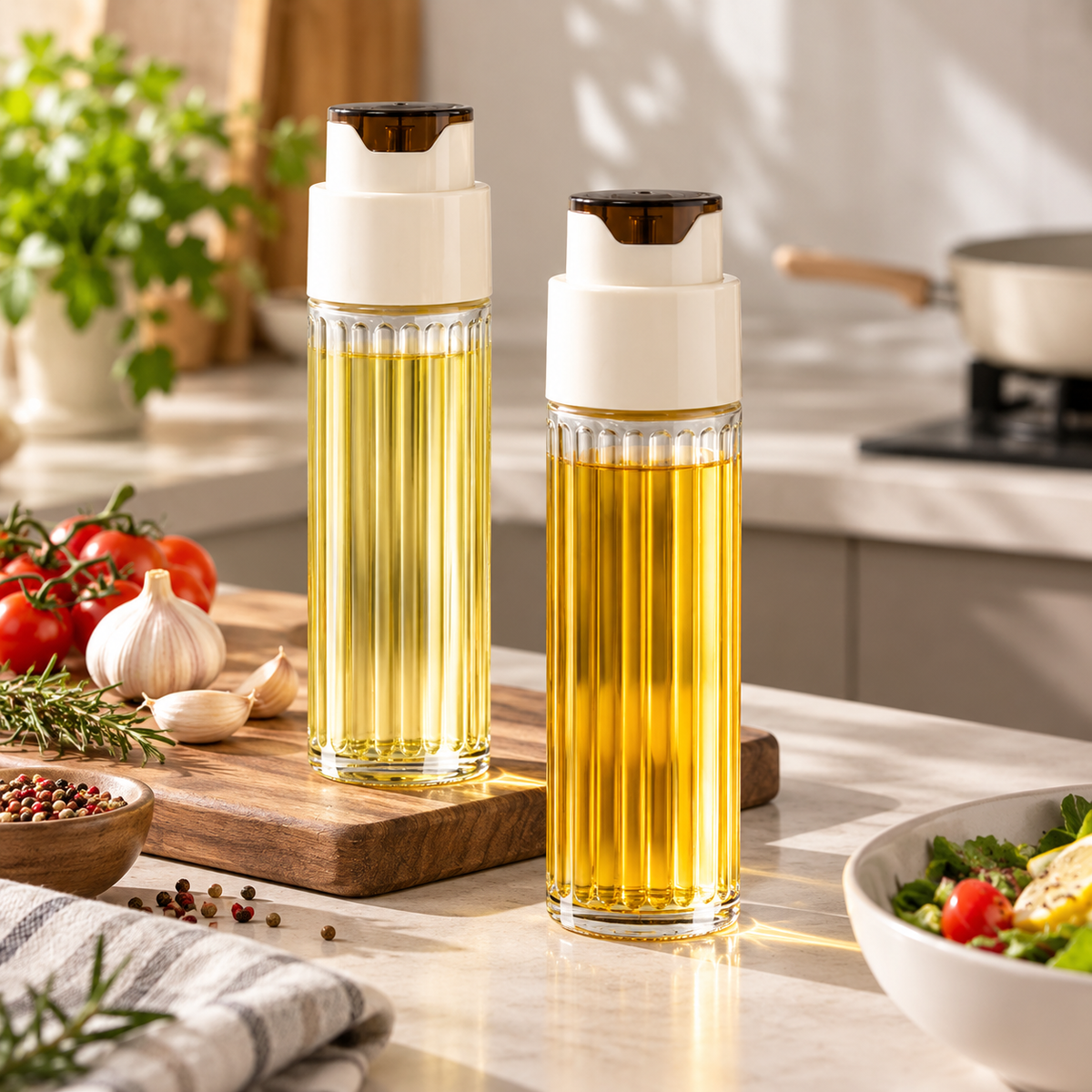 Automatic Lid Glass Oil Dispenser