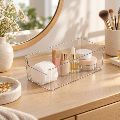 Medium Clear Rectangular Storage Organizer