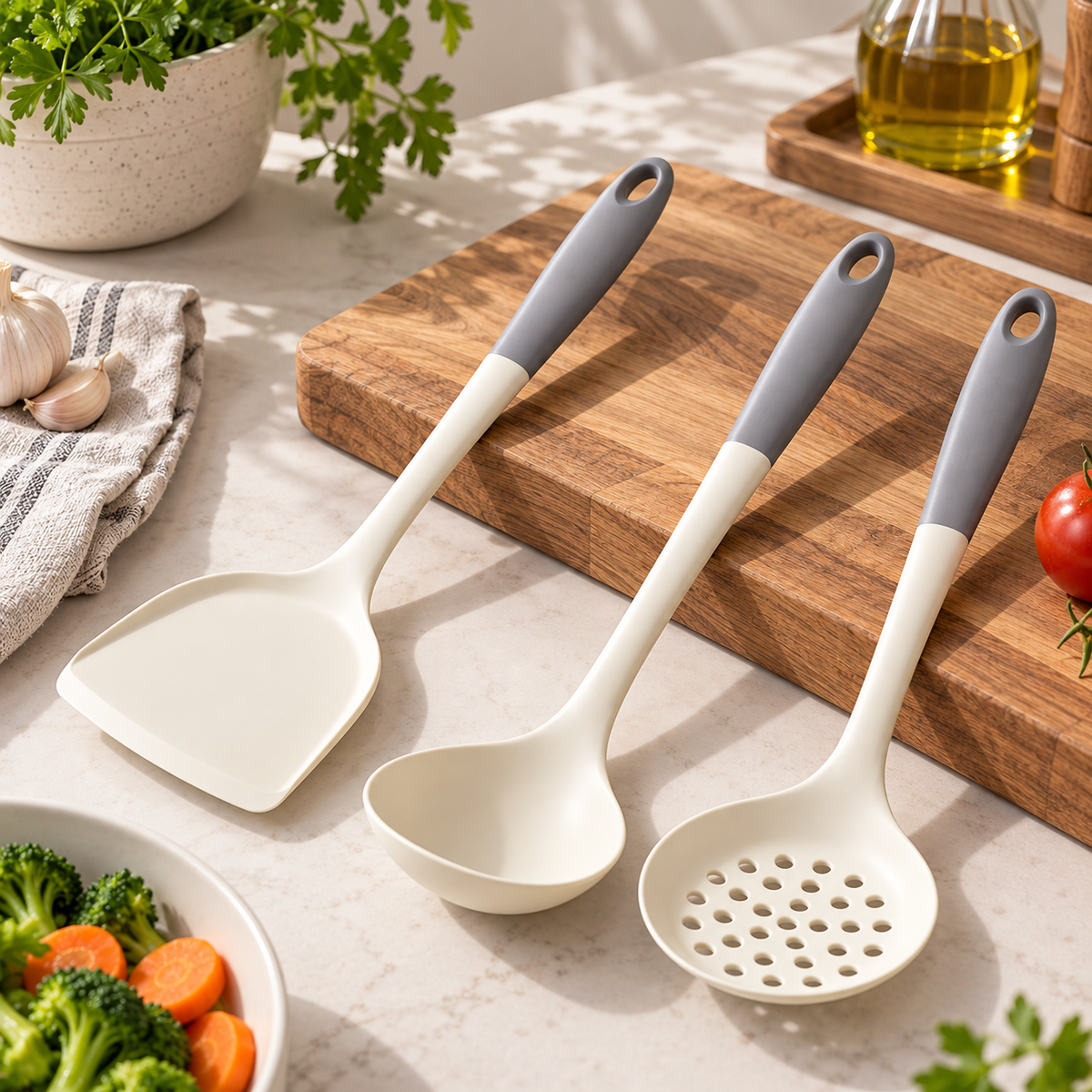 3 Piece Silicone Kitchen Utensil Set